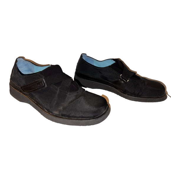 THIERRY RABOTIN Shoes Size 10M/41 Black LENA Cross-strap Slip On Mary Jane Flats - Picture 7 of 9